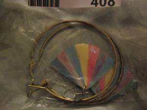 lot 408 image: hoop earrings, colorful fan earrings