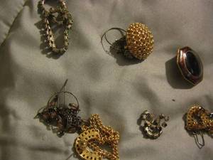 lot 404 image: clip on earrings, and earrings