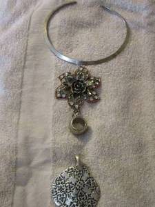 lot 216 image: necklace pendants and a choker