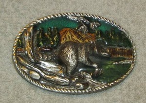 lot 249 image: bear and eagle belt buckle