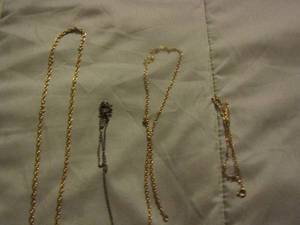 lot 610 image: 4 gold color chains