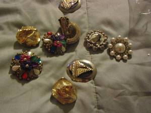 lot 605 image: clip on earrings