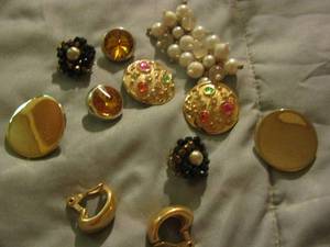 lot 593 image: clip on earrings