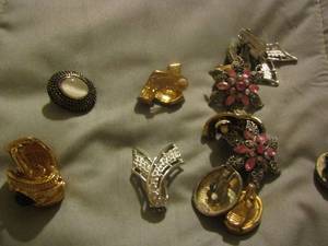 lot 590 image: clip on earrings