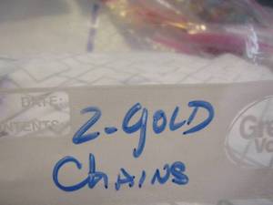 lot 630 image: 2 gold chains