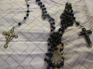 lot 635 image: rosary x 2 , rosary ring