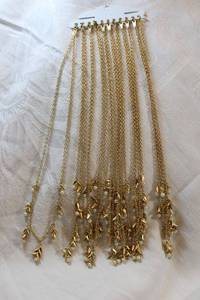 lot 71 image: (11) Gold-plated pearl accent chains 16L