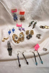 lot 106 image: Matched fetish and other style earrings. Approx 12 sets.