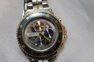 lot 113 image: Perry Ellis AMERICA skeleton movement watch. Model APE1750. Band clasp needs attention