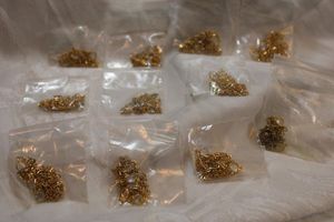 lot 119 image: (11) Gold-plated station chains. 22L