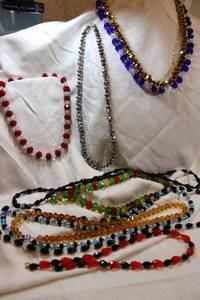 lot 130 image: Glass bead necklace selection