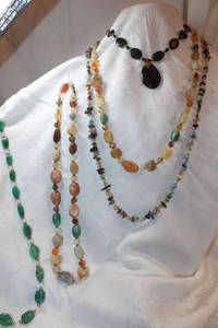 lot 160 image: Mixed gemstone necklaces