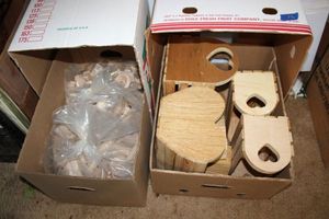 lot 176 image: Wood crafts -2 boxes