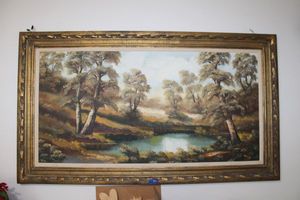 lot 195 image: Vintage wall painting