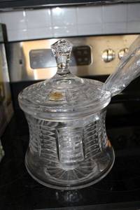 lot 215 image: Lead crystal tureen sticker says Lippert Bleikristal