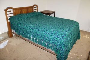 lot 394 image: Queen size bed frame with mattress available