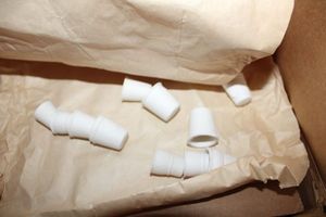 lot 203 image: Unfinished ceramics  thimbles - 1 box