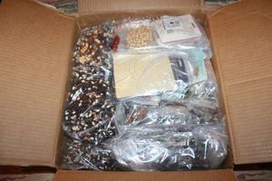 lot 384 image: Jewelry making beads and supplies - 1 box