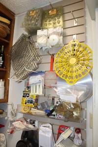 lot 444 image: Kitchen griddle, wire racks, plastic candy molds and more
