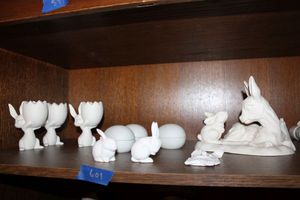 lot 601 image: Unfinished bunny ceramics