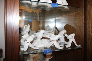 lot 609 image: Unfinished ceramics birds