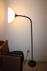 lot 490 image: Floor lamp with plastic shade