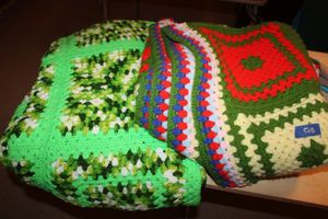 lot 508 image: (2) Afghan blankets