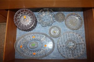 lot 237 image: Lead crystal serving dishes as shown
