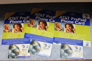 lot 258 image: Prepaid phone cards with 1250 minutes each - 3 total