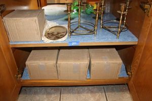 lot 250 image: Brass candle holders