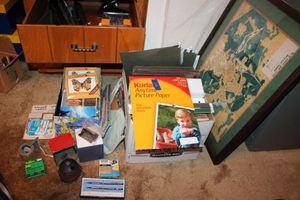 lot 423 image: Office items Kodak picture paper, folders, Cross pen set, Drafting pencil pointer and more