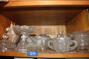 lot 699 image: Misc. crystal dishes and lids