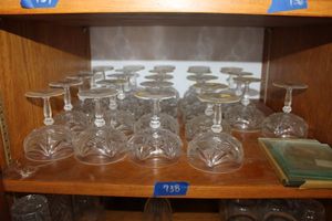 lot 738 image: Lead crystal Champagne coupe glasses - set of 24 BLEIKRYSTALL