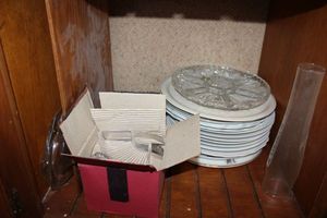 lot 742 image: Serving plates and lead crystal sectioned platters
