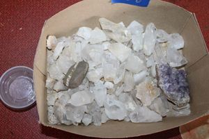 lot 808 image: Clear quartz and amethyst