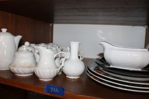 lot 766 image: Creamer and sugar bowls, pitcher, and more