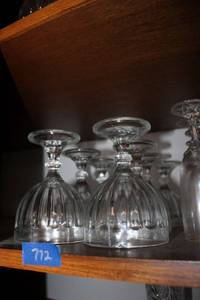 lot 772 image: Large pressed glass goblets or Sundae dishes