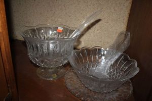 lot 776 image: (2) lead crystal punch bowls