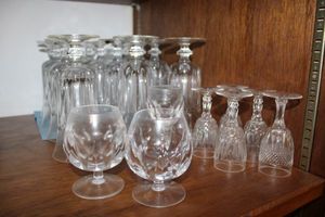 lot 788 image: GORHAM lead crystal footed goblets and more