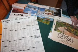lot 493 image: Vintage Germany calendars and train arrivals and departures posters