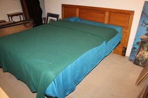 lot 496 image: Queen size bed frame with mattress available