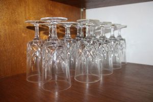 lot 797 image: GORHAM lead crystal goblets Diamond cut