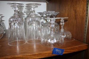 lot 798 image: Lead crystal goblets, and coupes