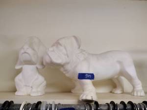 lot 547 image: Unfinished ceramics Dogs