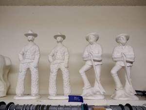 lot 546 image: Unfinished ceramics cowboys