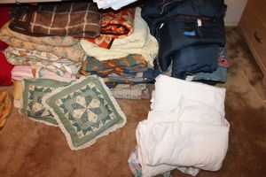 lot 84 image: Misc. blankets, and sleeping bags