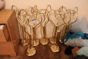 lot 85 image: Light weight golden stands