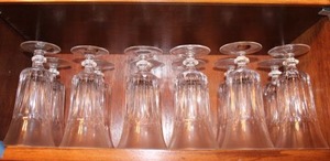 lot 27 image: Gorham full lead crystal diamond cut glasses - set of 12