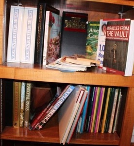 lot 30 image: Books Kids, National Geographic Society, travel books, health books, as shown