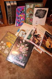 lot 31 image: Art Books Norman Rockwell, Character Sketches, drawing pads, flower books and more